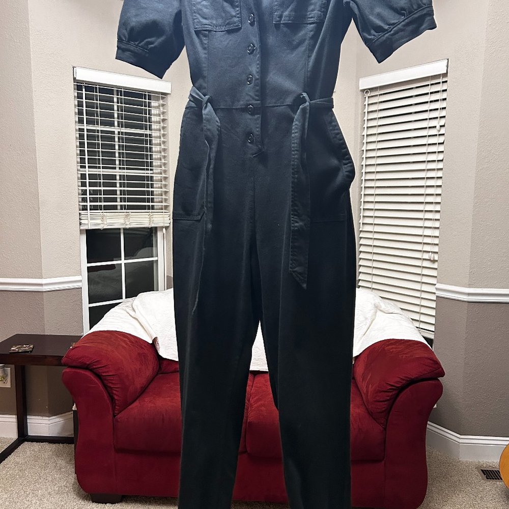 PAIGE black stretch-denim jumpsuit 6